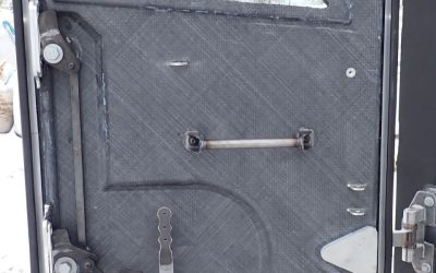 Composite armoured door